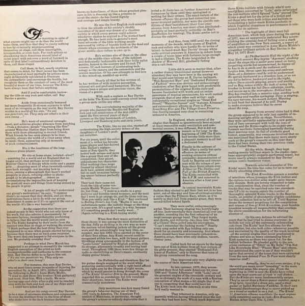 The Kinks : The Kink Kronikles (2xLP, Comp, RP, Jac)