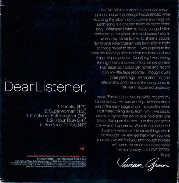 Vivian Green : Introducing Vivian Green (CD, Promo, Smplr)