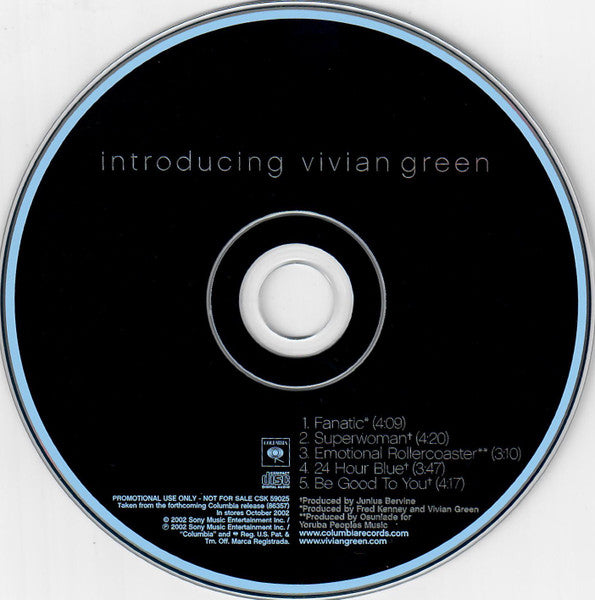 Vivian Green : Introducing Vivian Green (CD, Promo, Smplr)