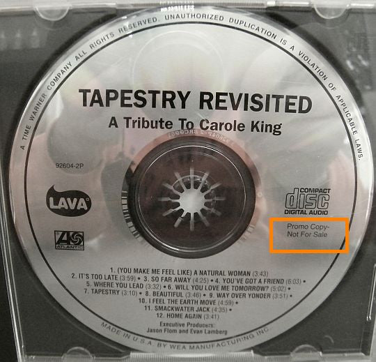Various : Tapestry Revisited: A Tribute To Carole King (CD, Album, Promo)