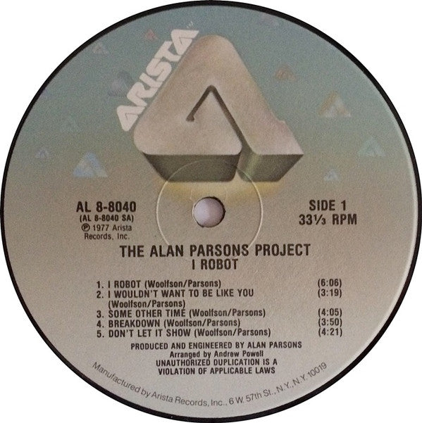 The Alan Parsons Project : I Robot (LP, Album, RE)