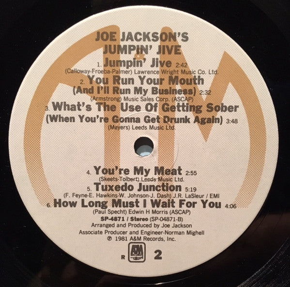 Joe Jackson's Jumpin' Jive : Joe Jackson's Jumpin' Jive (LP, Album, R -)