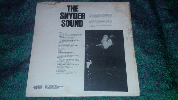 Bob Snyder (4) : The Snyder Sound - Jack Harris Presents Bobby Snyder (LP)