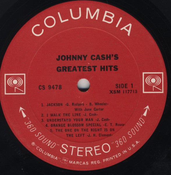 Johnny Cash : Johnny Cash's Greatest Hits (Volume 1) (LP, Comp, Pit)