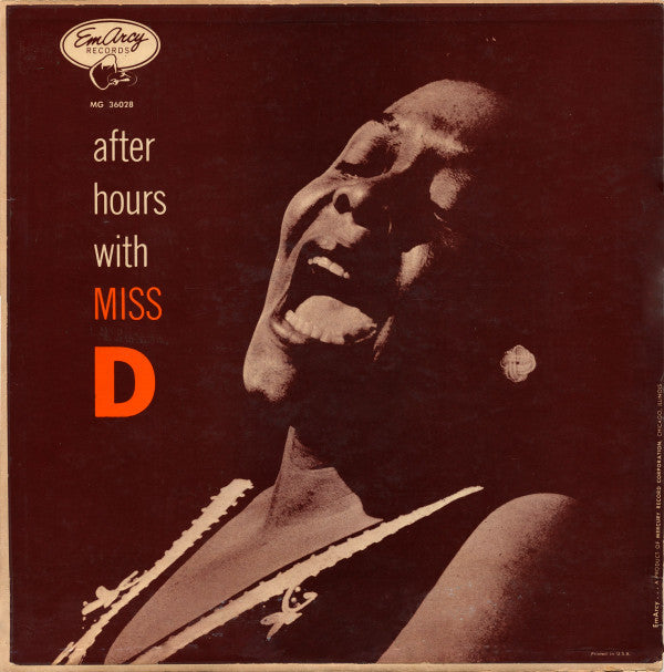 Dinah Washington : After Hours With Miss "D" (LP, Album, Mono, Ind)