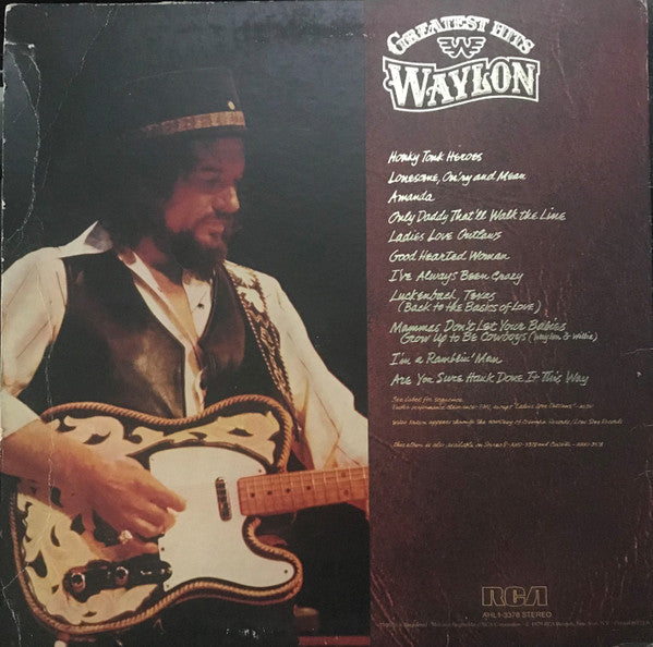 Waylon Jennings : Greatest Hits (LP, Comp,  In)