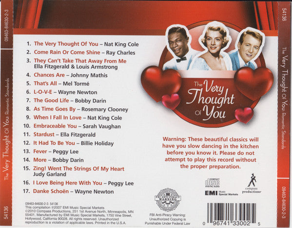 Various : The Very Thought Of You - Romantic Standards (CD, Comp)