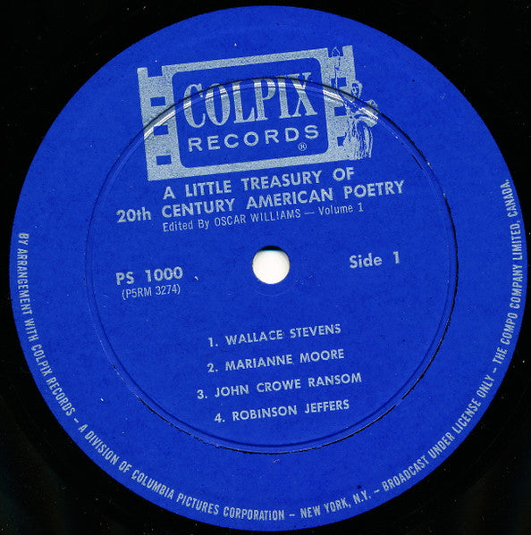 Various : A Little Treasury Of 20th Century American Poetry   Volume 1 (LP, Album)