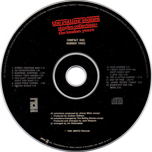 The Rolling Stones : Singles Collection✱ The London Years (3xCD, Comp, RE, RM)