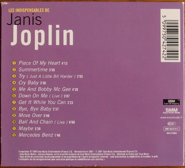 Janis Joplin : Les Indispensables De Janis Joplin (CD, Comp)