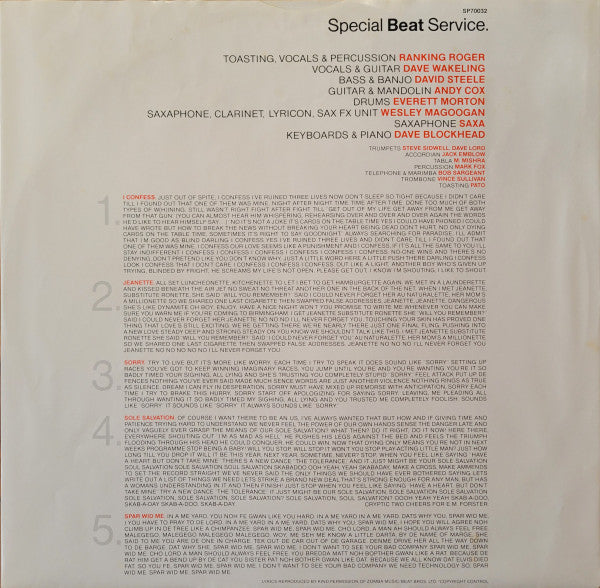 The English Beat* : Special Beat Service (LP, Album, Gol)