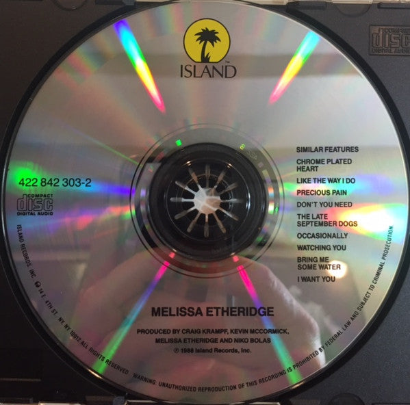 Melissa Etheridge : Melissa Etheridge (CD, Album, RE)