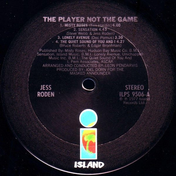 Jess Roden : The Player Not The Game (LP, Album)