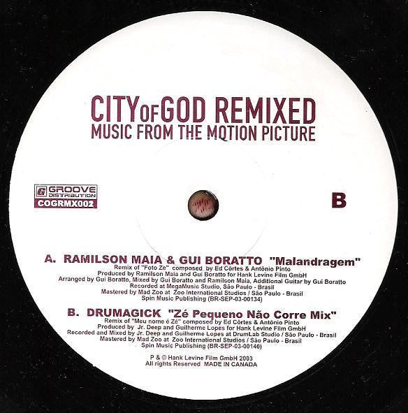 Ramilson Maia & Gui Boratto / Drumagick : City Of God Remixed (Music From The Motion Picture) (12")