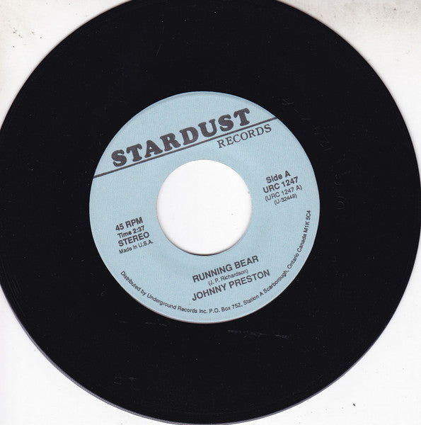 Johnny Preston : Running Bear / Cradle Of Love (7", RE)
