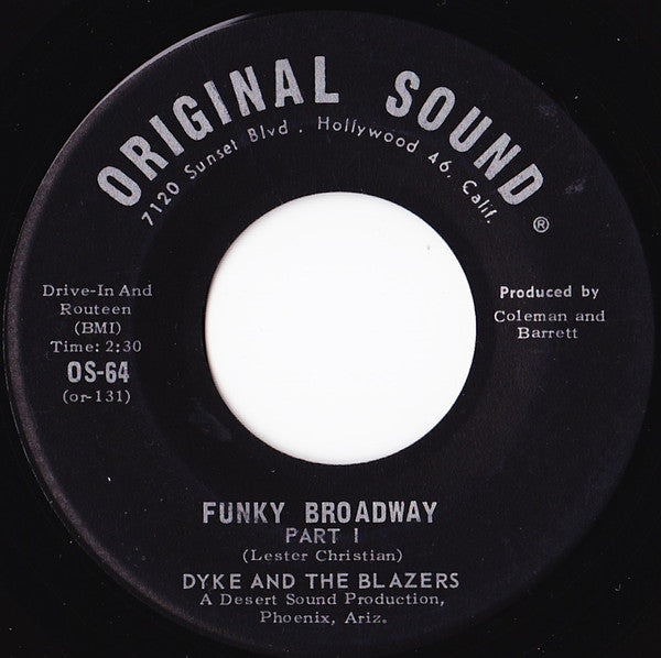 Dyke & The Blazers : Funky Broadway (7", Single)