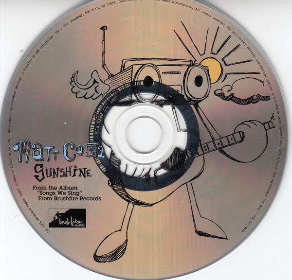Matt Costa : Sunshine  (CD, Single, Promo)