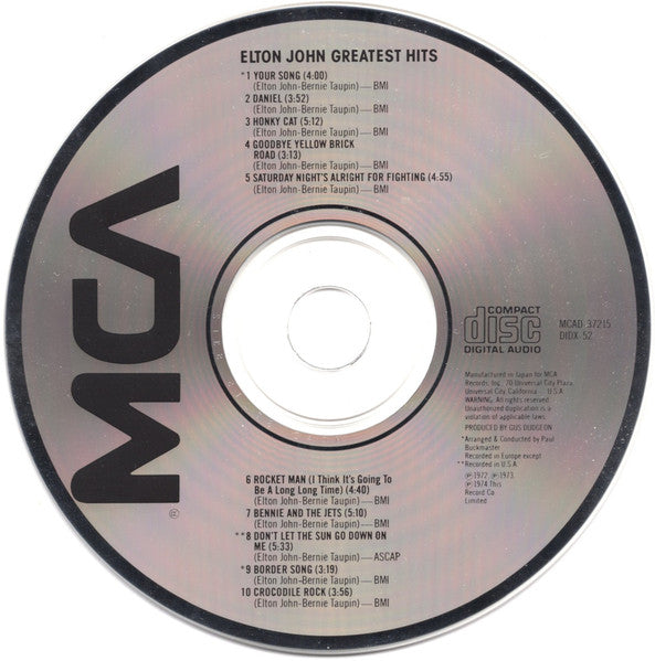 Elton John : Greatest Hits (CD, Comp)