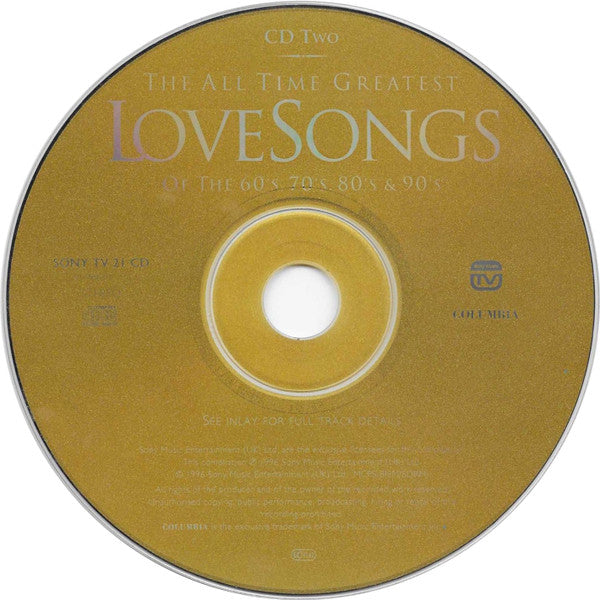 Various : The All Time Greatest Love Songs Of The 60's, 70's, 80's & 90's (2xCD, Comp)
