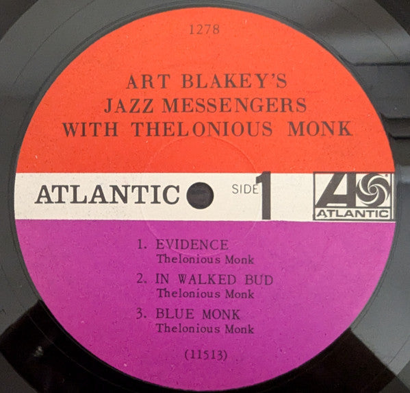 Art Blakey's Jazz Messengers* With Thelonious Monk : Art Blakey's Jazz Messengers With Thelonious Monk (LP, Album, Mono, RP)