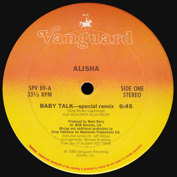 Alisha : Baby Talk (12")