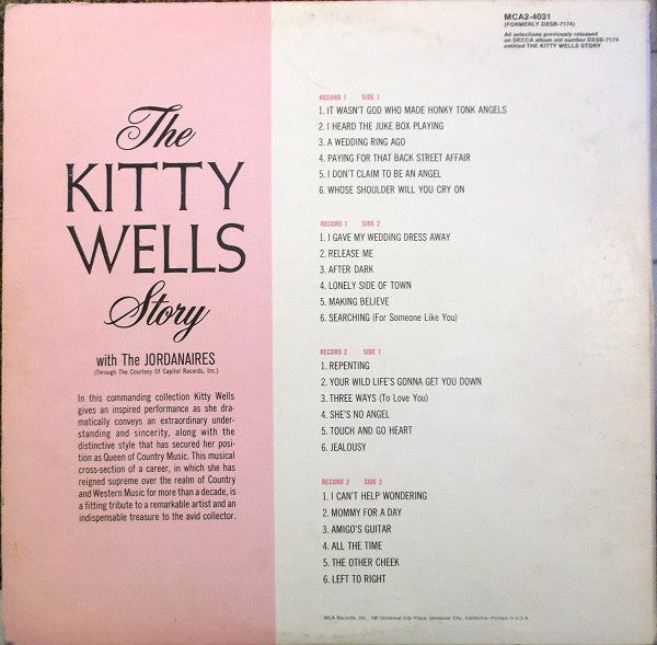 Kitty Wells : The Kitty Wells Story (2xLP, Comp, RE)