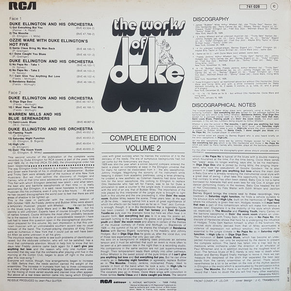 Duke Ellington And His Orchestra : The Works Of Duke - Integrale Volume 2 (LP, Comp)