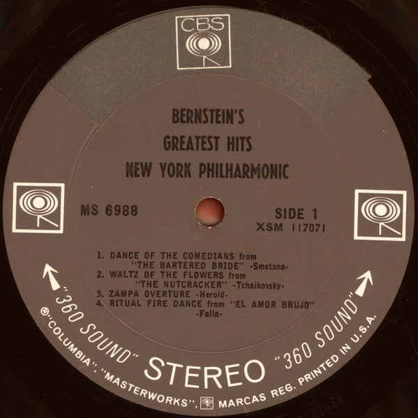 Leonard Bernstein : Bernstein's Greatest Hits New York Philharmonic  (LP, Comp, 360)