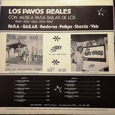 Los Pavos Reales : Con Musica Para Bailar De Los 1940-1950-1960-1970-1980 (LP, Album)