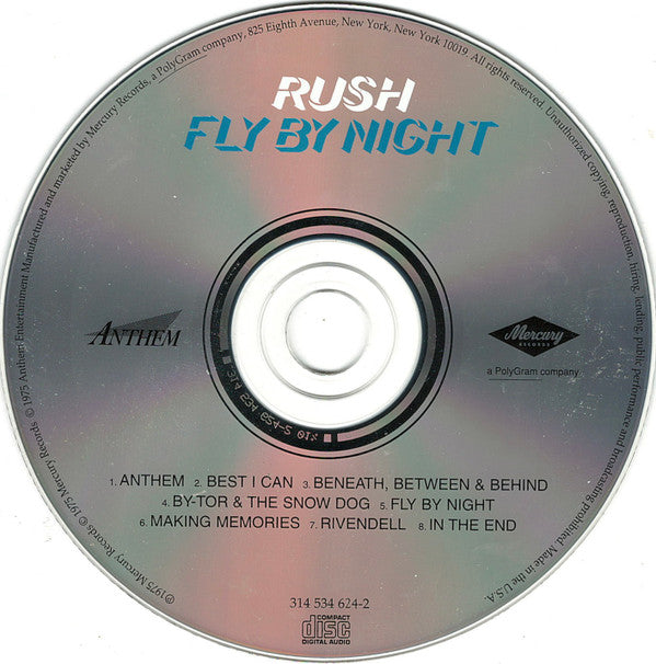 Rush : Fly By Night (CD, Album, RE, RM, PMD)