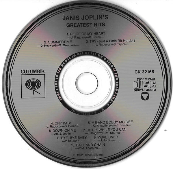 Janis Joplin : Janis Joplin's Greatest Hits (CD, Comp, RE, Pit)