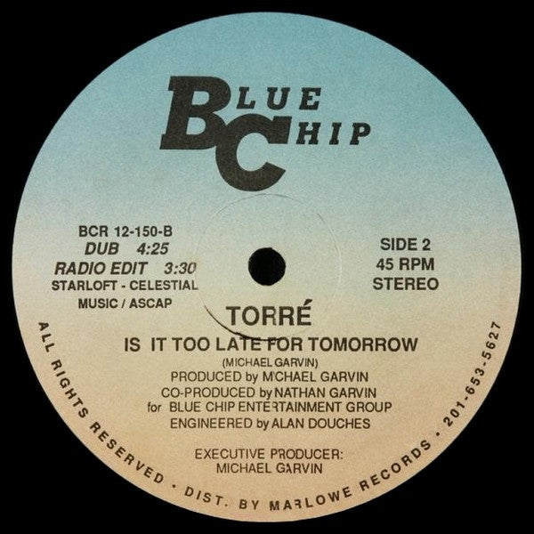 Debra Torré : Is It Too Late For Tomorrow (12", Maxi)