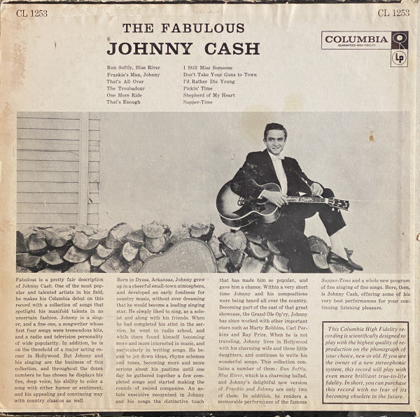 Johnny Cash : The Fabulous Johnny Cash (LP, Album, Mono, Ter)