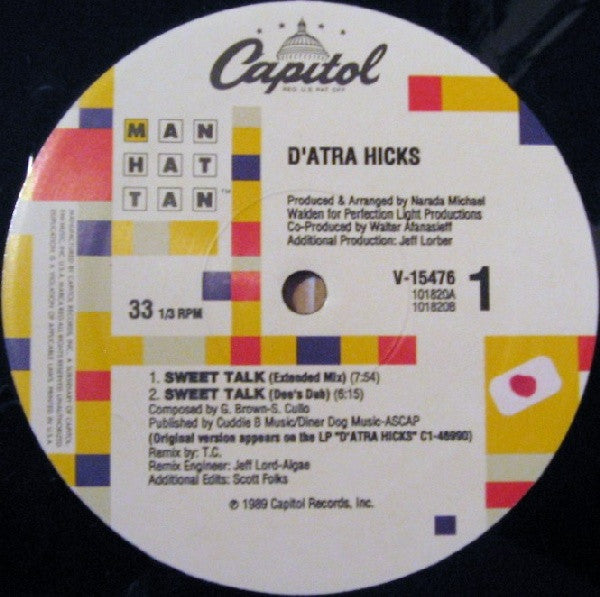 D'Atra Hicks : Sweet Talk (12")