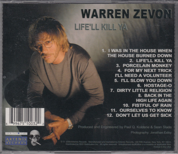 Warren Zevon : Life'll Kill Ya (CD, Album)