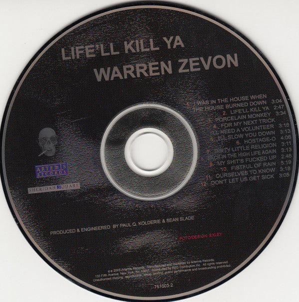Warren Zevon : Life'll Kill Ya (CD, Album)