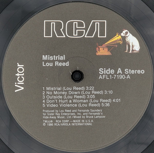 Lou Reed : Mistrial (LP, Album, Ind)