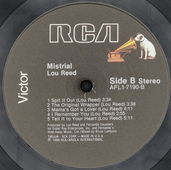 Lou Reed : Mistrial (LP, Album, Ind)
