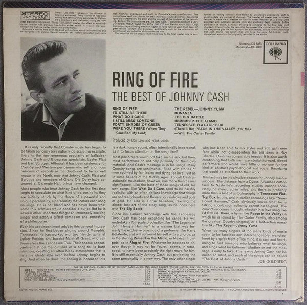 Johnny Cash : Ring Of Fire (The Best Of Johnny Cash) (LP, Comp, RE)