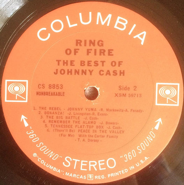 Johnny Cash : Ring Of Fire (The Best Of Johnny Cash) (LP, Comp, RE)