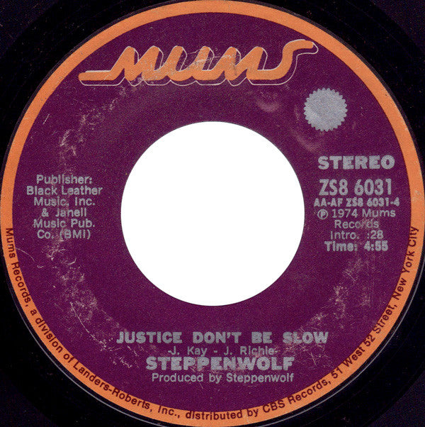 Steppenwolf : Straight Shootin' Woman (7", Single)