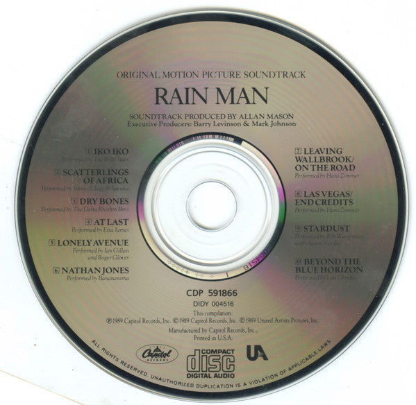 Various : Rain Man (Original Motion Picture Soundtrack) (CD, Comp, Club)