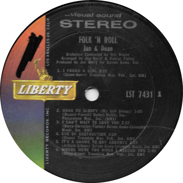Jan & Dean : Folk 'N Roll (LP, Album)