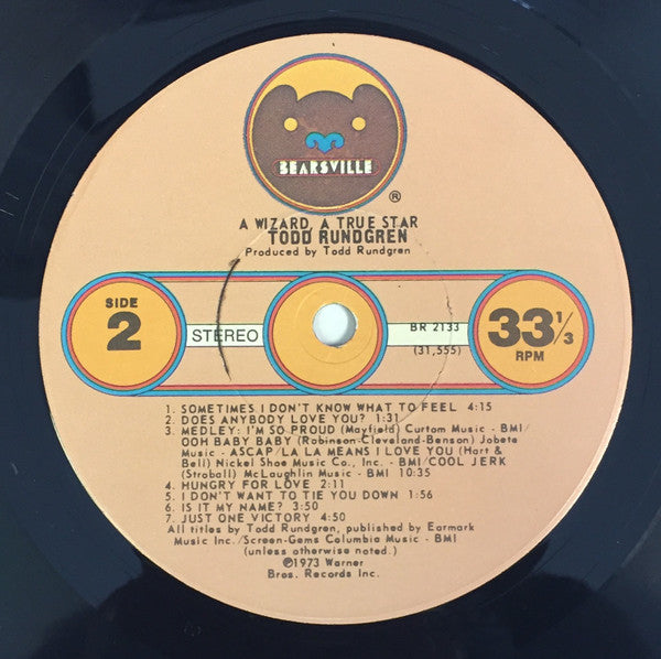 Todd Rundgren : A Wizard, A True Star (LP, Album, RP, Los)
