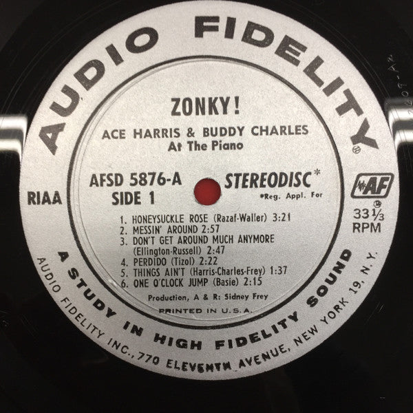 Buddy Charles & Ace Harris : Zonky! (LP, Album)