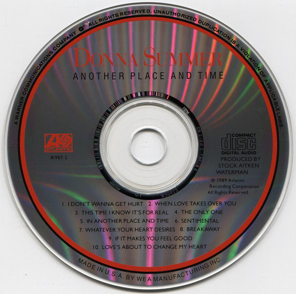Donna Summer : Another Place And Time (CD, Album, RE)