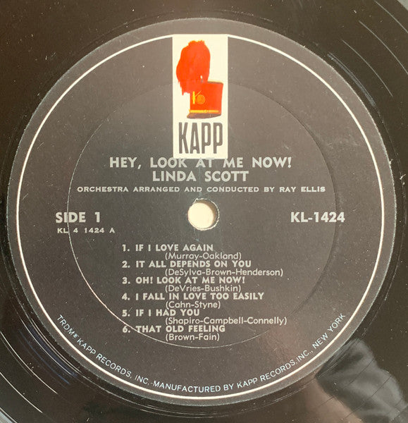 Linda Scott : Hey, Look At Me Now! (LP, Album, Mono)