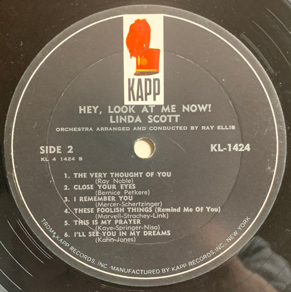 Linda Scott : Hey, Look At Me Now! (LP, Album, Mono)