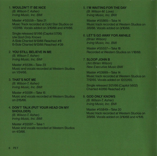 The Beach Boys : Pet Sounds (CD, Album, RE, RM)