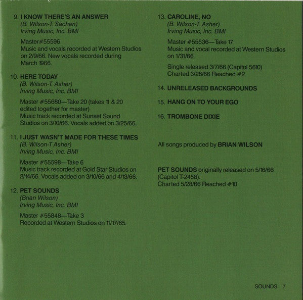 The Beach Boys : Pet Sounds (CD, Album, RE, RM)